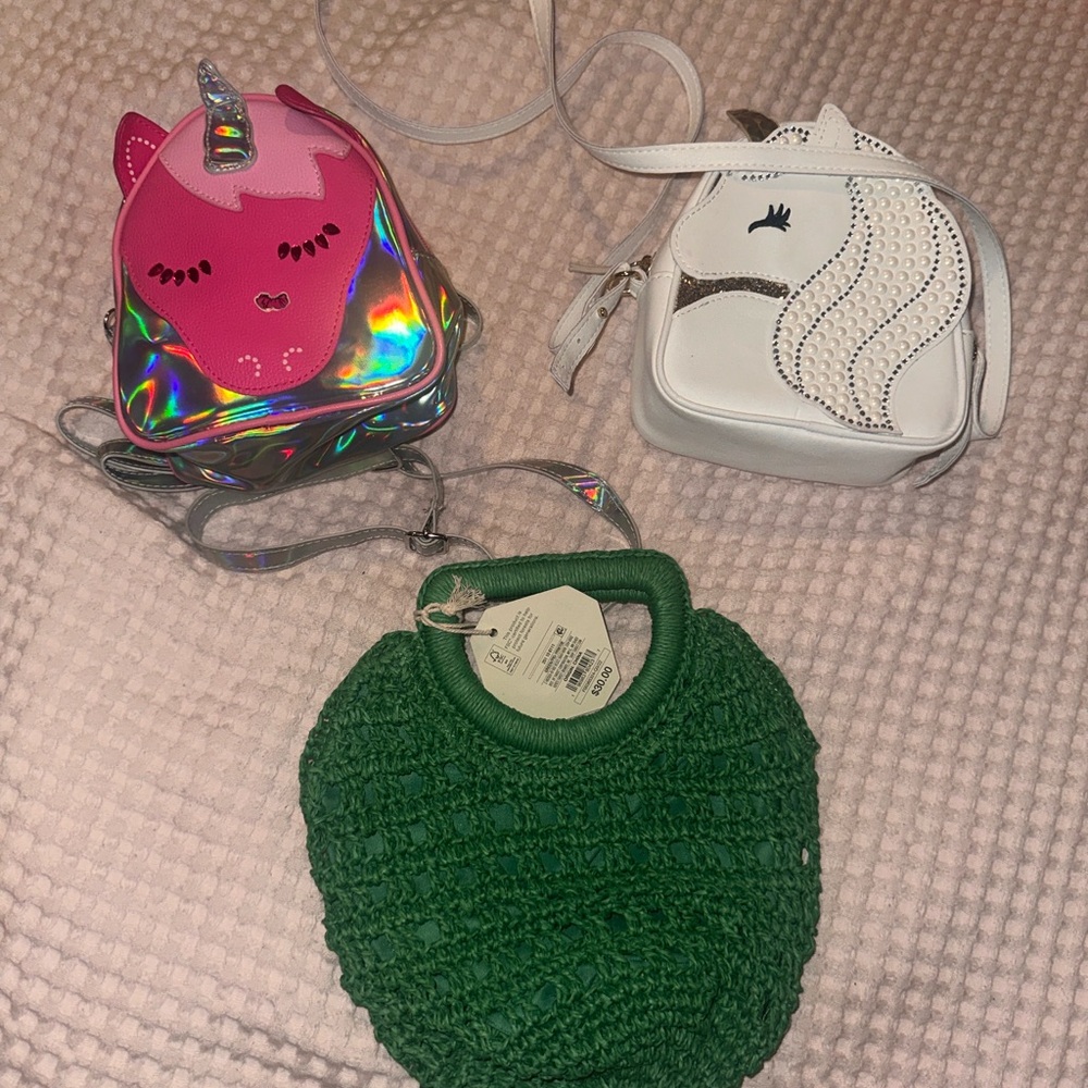 Unicorn Kids Accessory Set - Pink, White, and Green